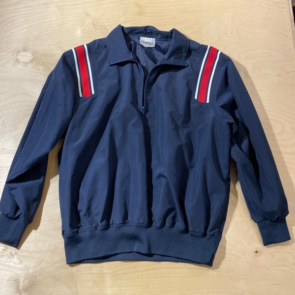 Honig’s Whistle Stop Men's Navy Pullover with Red Stripes XL (DV) - Picture 5 of 14